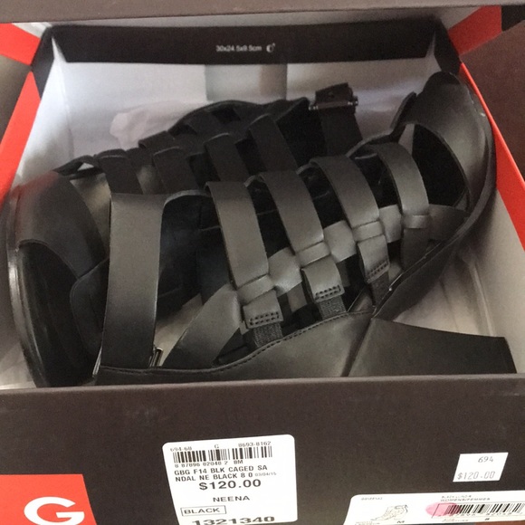 Black Caged Sandal Guess size 8 - Picture 4 of 4